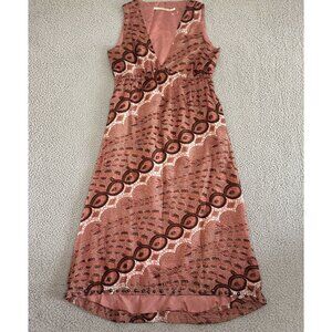 Twelveth Street By Cynthia Vincent Silk Dress Maxi Boho Studded Empire